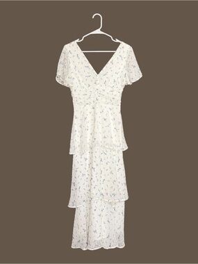 Altar'd State Floral Tiered V-Neck Maxi Dress